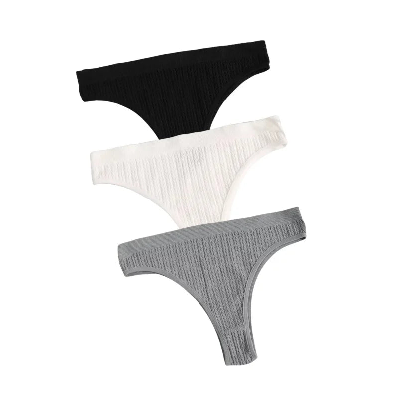 CowLost | product_id-3pcs-seamless-low-waist-women-s-stretch-briefs-solid-color-panties |32
