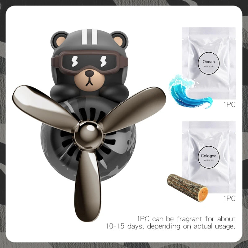 CowLost | product_id-rotating-propeller-plane-pilot-bear-car-air-freshener-vent-clip-diffuser |20