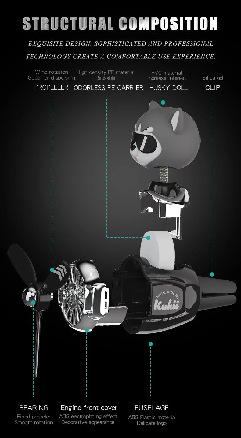 CowLost | product_id-no-perfume-diy-rotating-propeller-plane-dog-pilot-car-air-freshener-diffuser |16