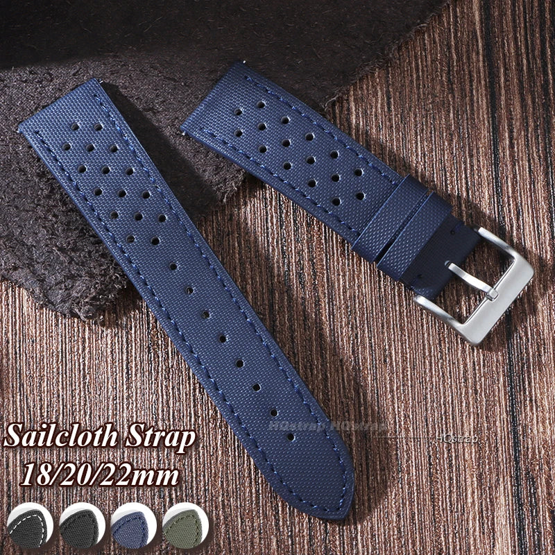 CowLost | bracelets-product_id-18mm-22mm-unisex-nylon-sailcloth-leather-watch-strap-quick-release-sport-band |7