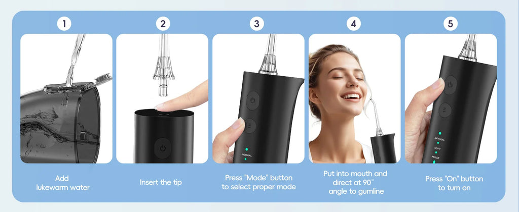 CowLost | remote-control-toys-mornwell-f29-rechargeable-oral-irrigator-with-3-modes-and-180ml-water-tank |10