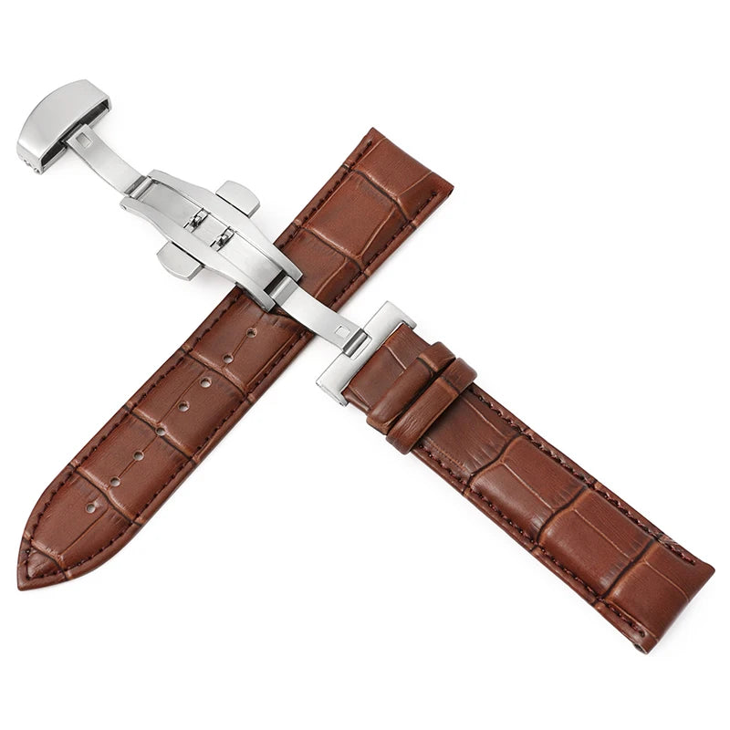 CowLost | product_id-genuine-cowhide-leather-waterproof-watchband-slub-pattern-16-24mm-universal-strap |13