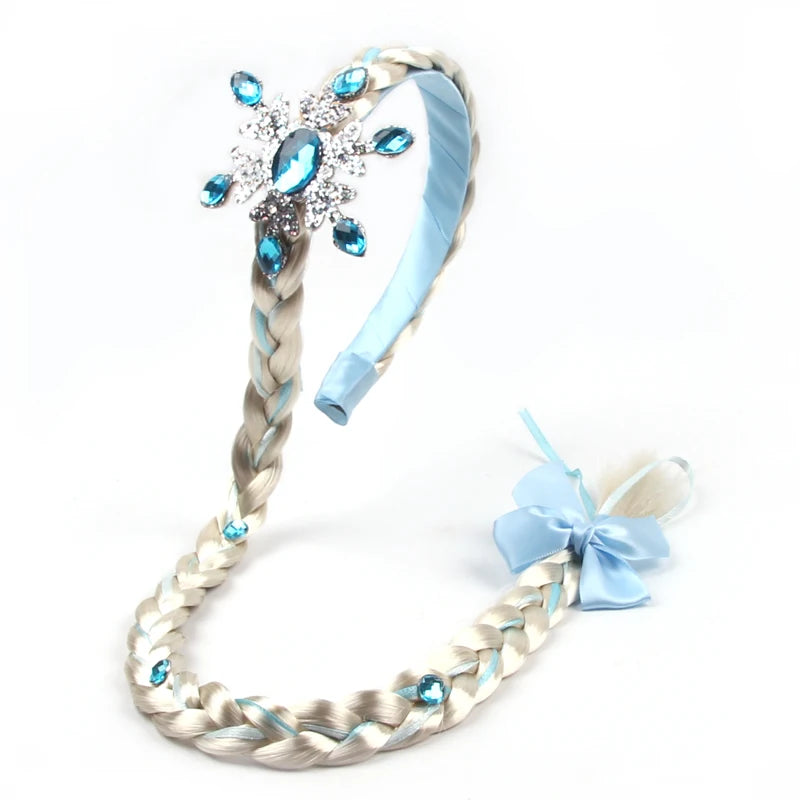 CowLost | frozen-princess-elsa-headband-snowflake-tiara-wig-braid |24