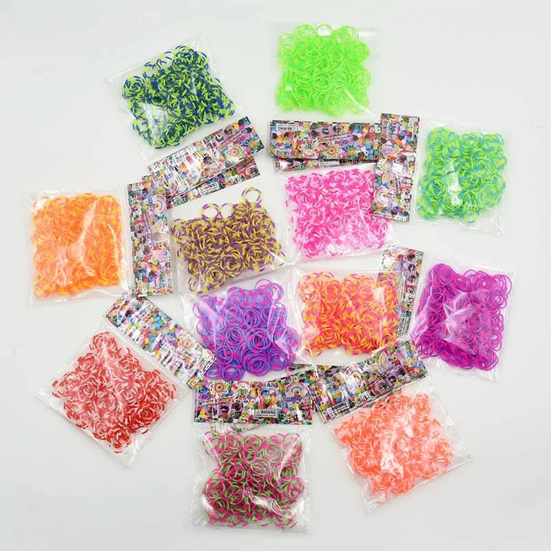 DIY Hand Knitting Machine Rubber Band Loom for Kids Colorful Bracelet Craft Toys
