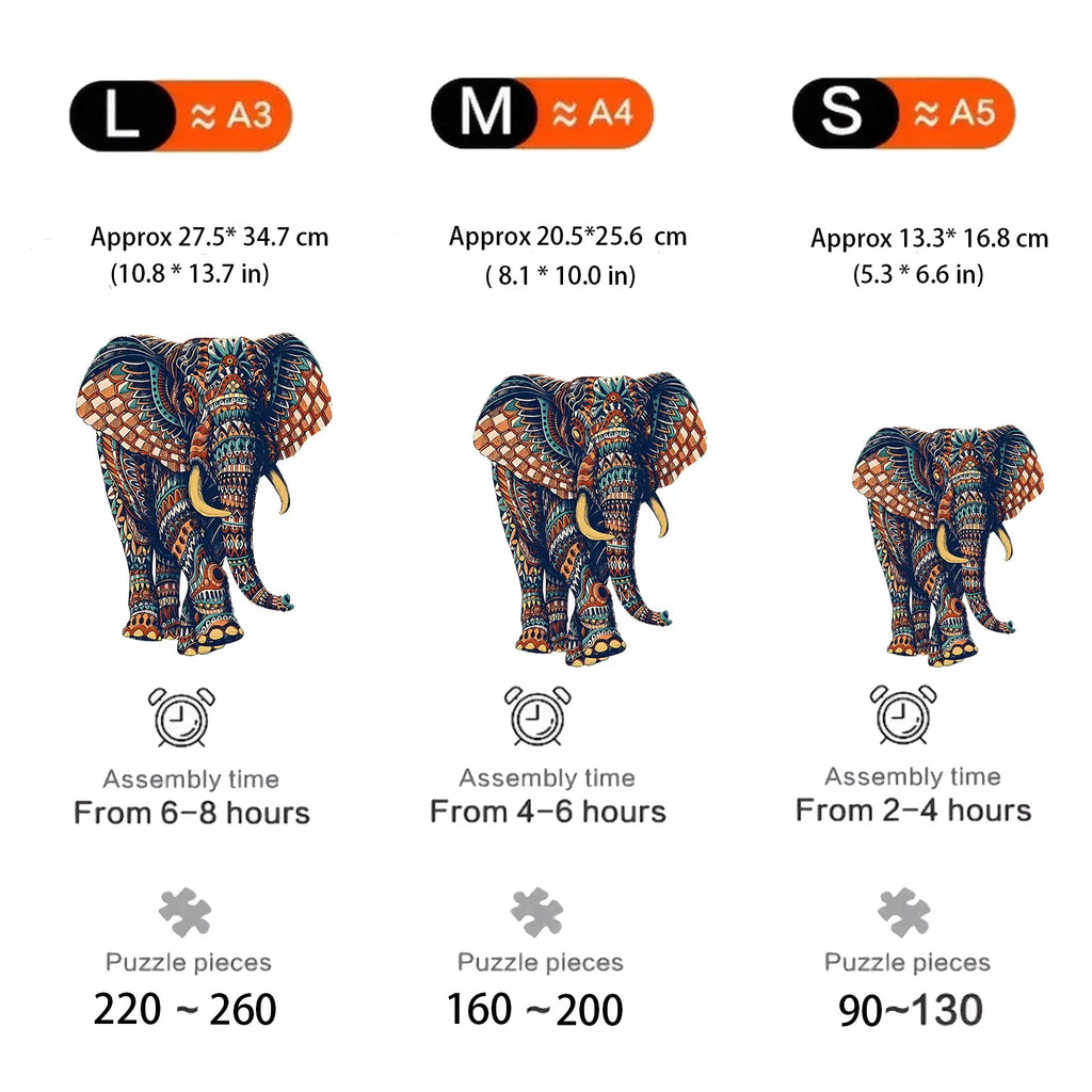 CowLost | product_id-elephant-3d-wooden-puzzle-stress-relief-gift |2