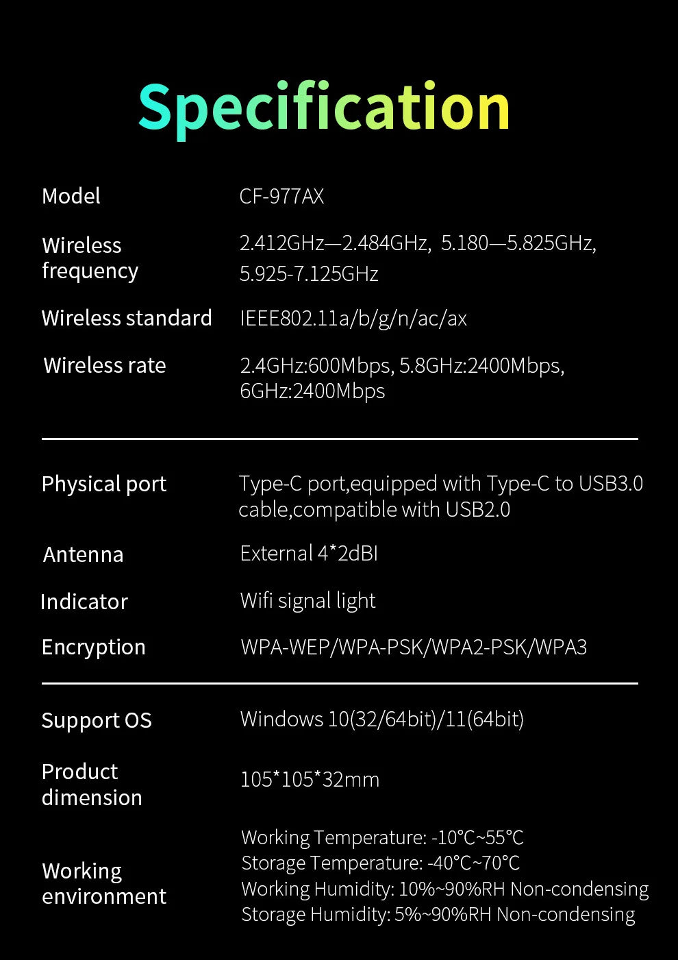 CowLost | comfast-usb-wifi-6-adapter-2-4g-5g-6g-5374mbps-usb3-0-wireless-adaptador |17