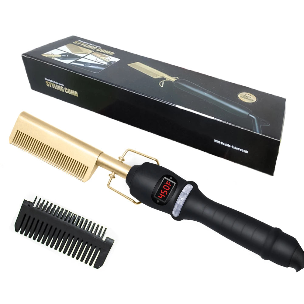 CowLost | tools-hair-iron-straightener-lcd-hot-comb-for-wet-dry-use |18