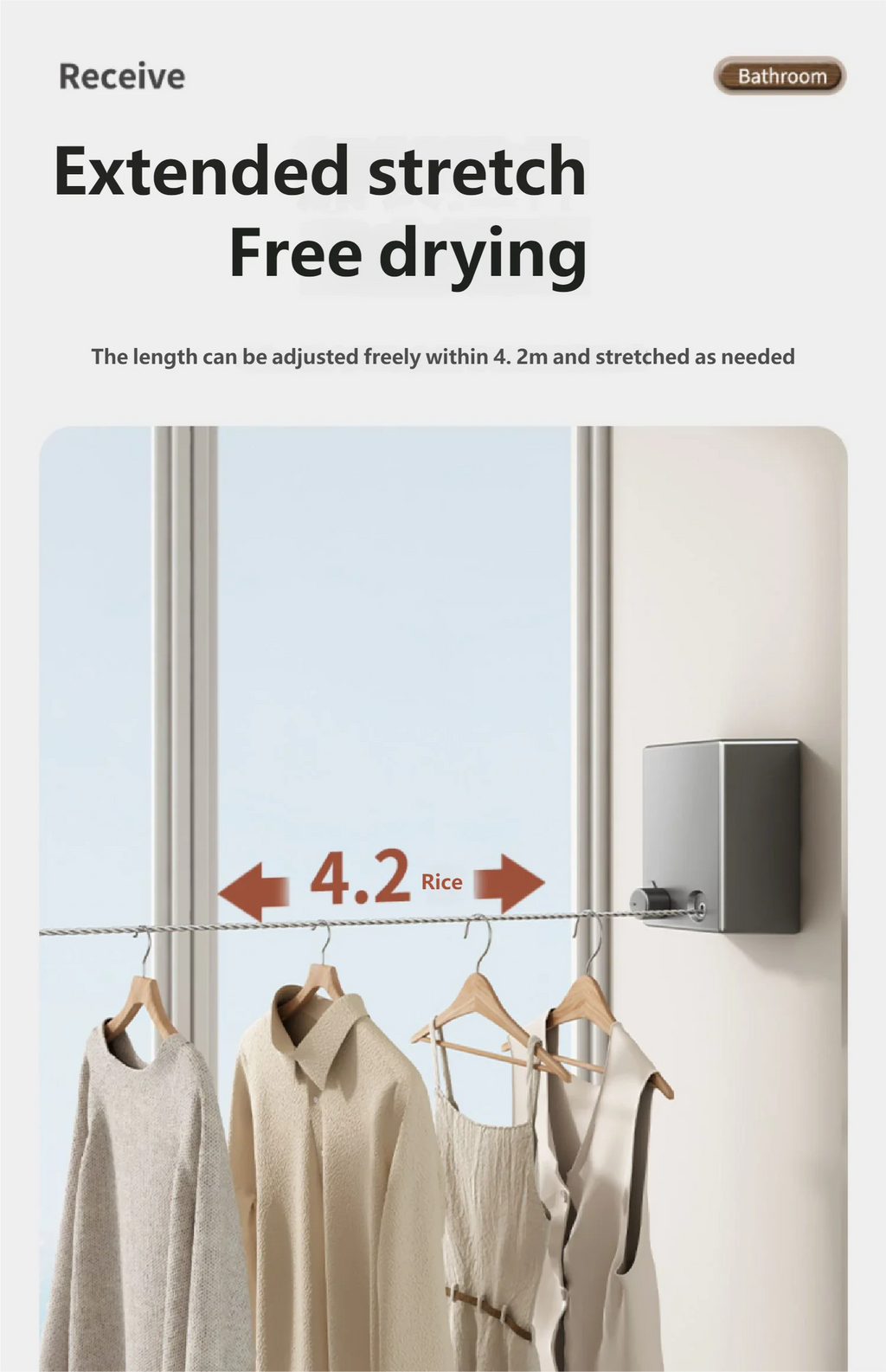 CowLost | paint-product_id-retractable-stainless-steel-space-saving-clothesline-drying-rack |11