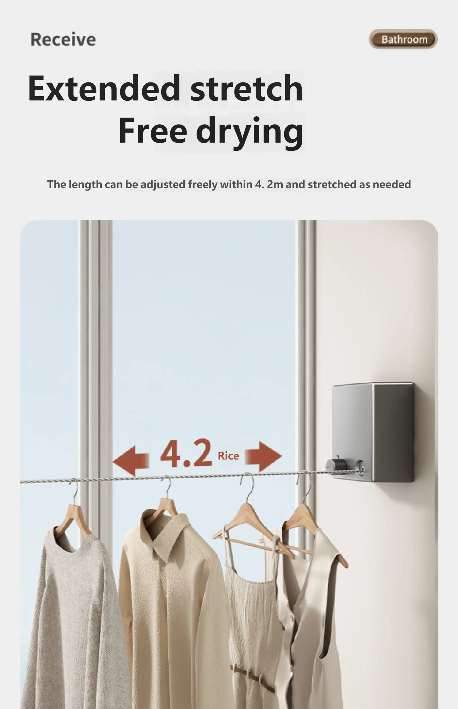 CowLost | paint-product_id-retractable-stainless-steel-space-saving-clothesline-drying-rack |11