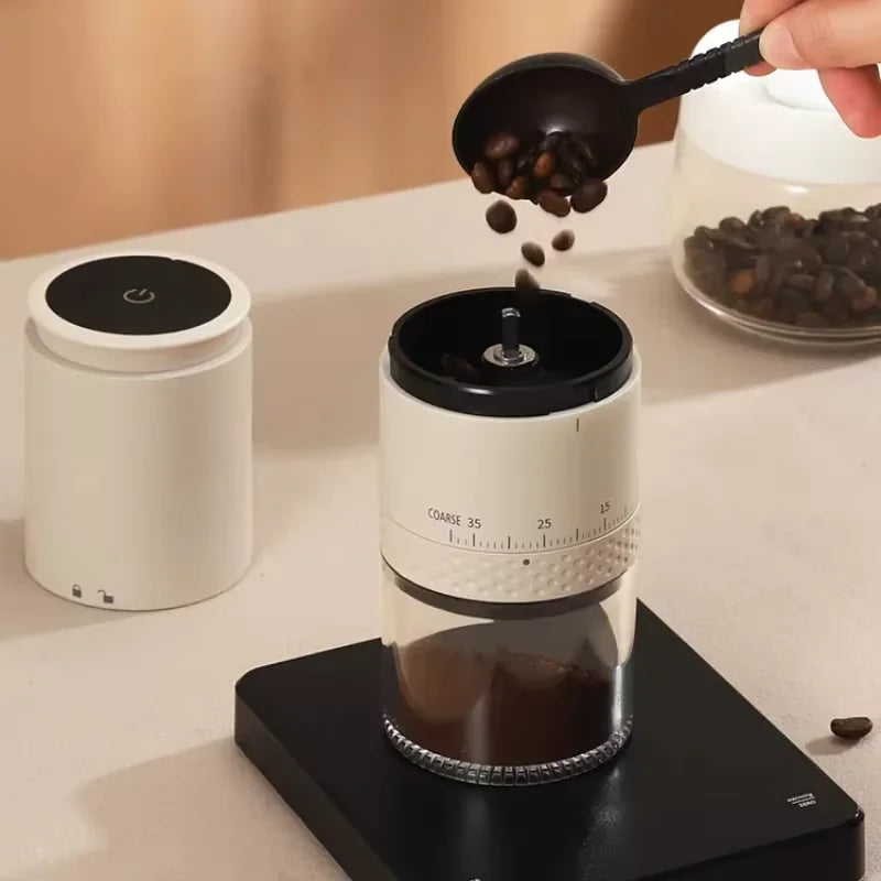 CowLost | product_id-homefish-1500mah-electric-type-c-rechargeable-coffee-burr-grinder-90g-capacity |3