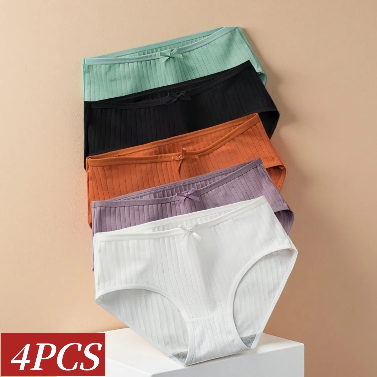 CowLost | product_id-4pcs-womens-low-waist-cotton-breathable-briefs |2