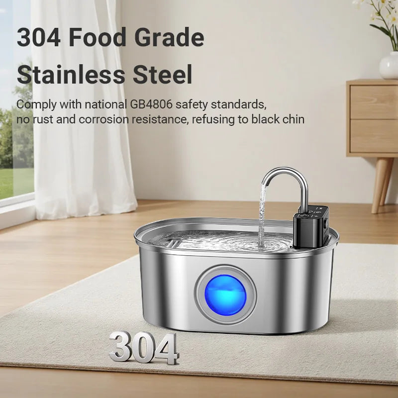 CowLost | cat-food-rojeco-stainless-steel-automatic-cat-water-fountain |2