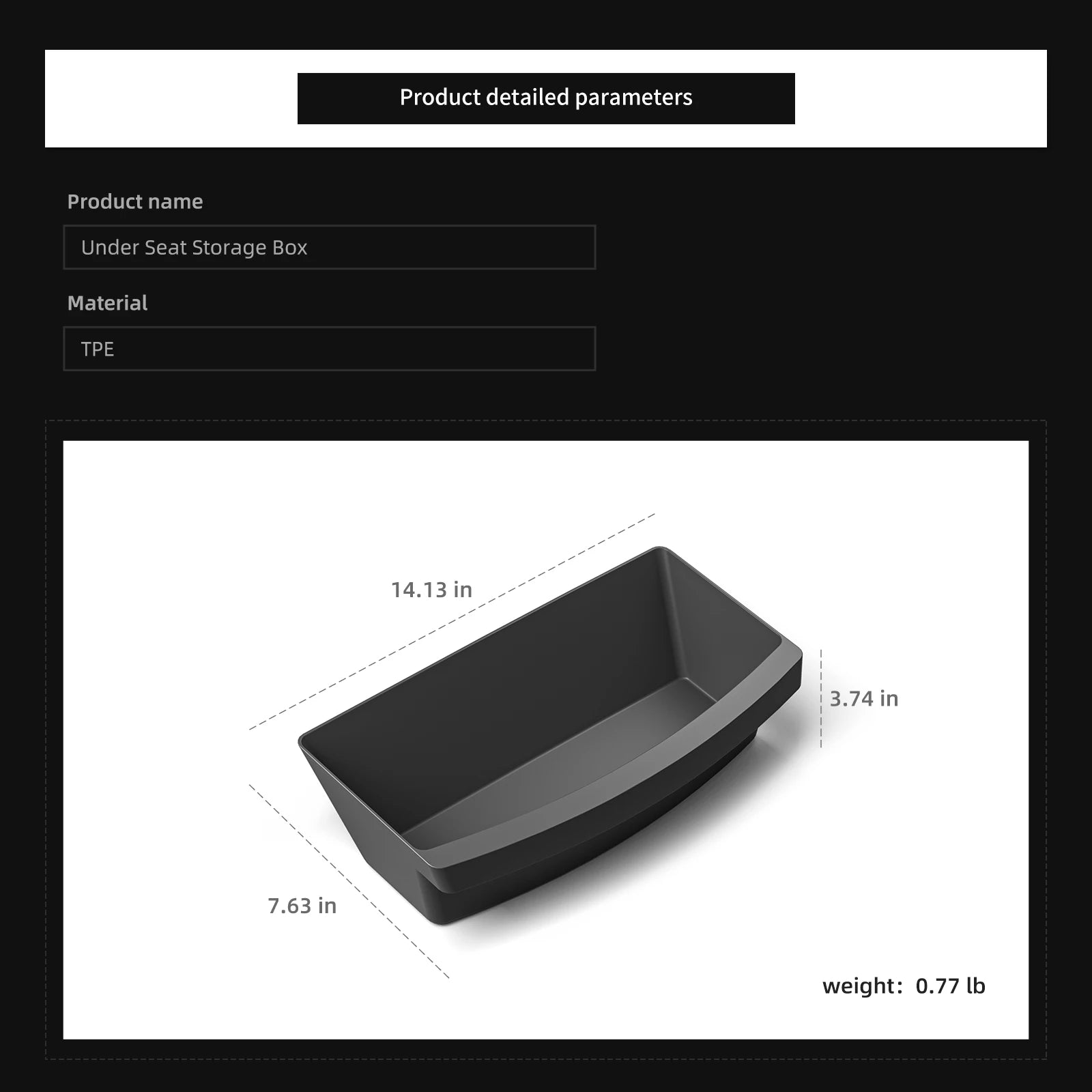 CowLost | for-tesla-model-y-juniper-launch-2025-under-seat-storage-box |6