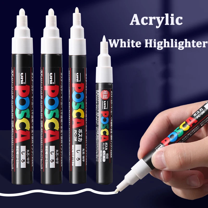 CowLost | product_id-uni-posca-white-acrylic-waterproof-permanent-marker-pen-pc-1m-3m-5m-art-supplies |2