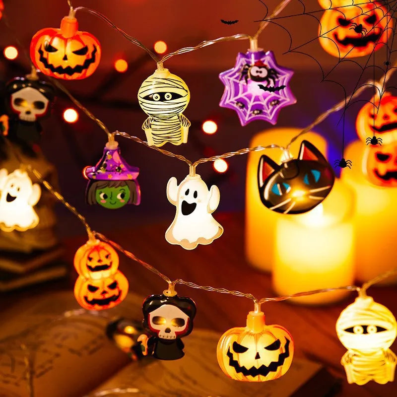 CowLost | product_id-2025-halloween-led-string-lights-ghost-pumpkin-cat-spider-web-indoor-outdoor-decor |12