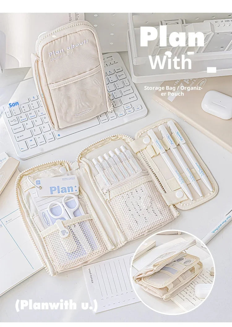 CowLost | product_id-planwith-multi-purpose-standing-pencil-bag-with-detachable-3-layer-desktop-organizer-for-school-work |17