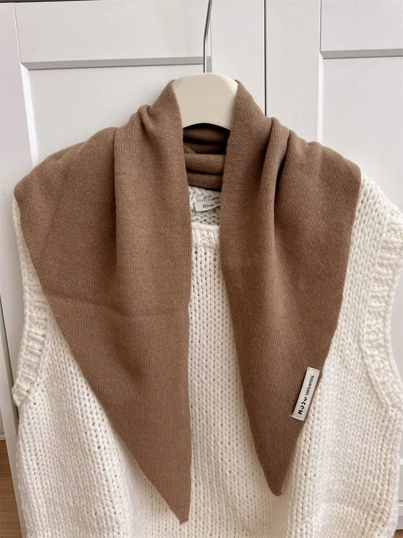 CowLost | british-korean-triangle-scarf-niche-wool-triangular |48