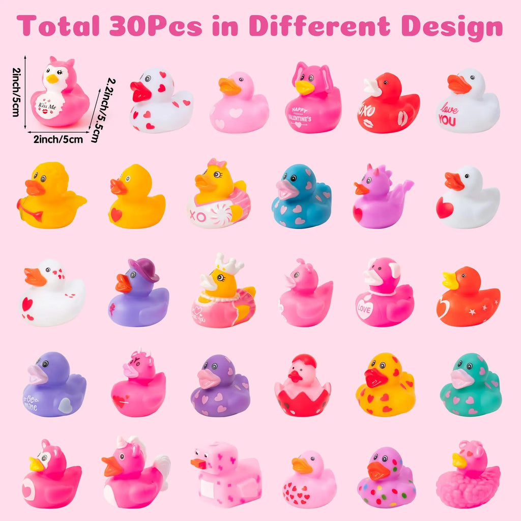 CowLost | product_id-6-12-24pcs-valentines-mini-rubber-duck-bath-toys-for-kids-2-16 |2