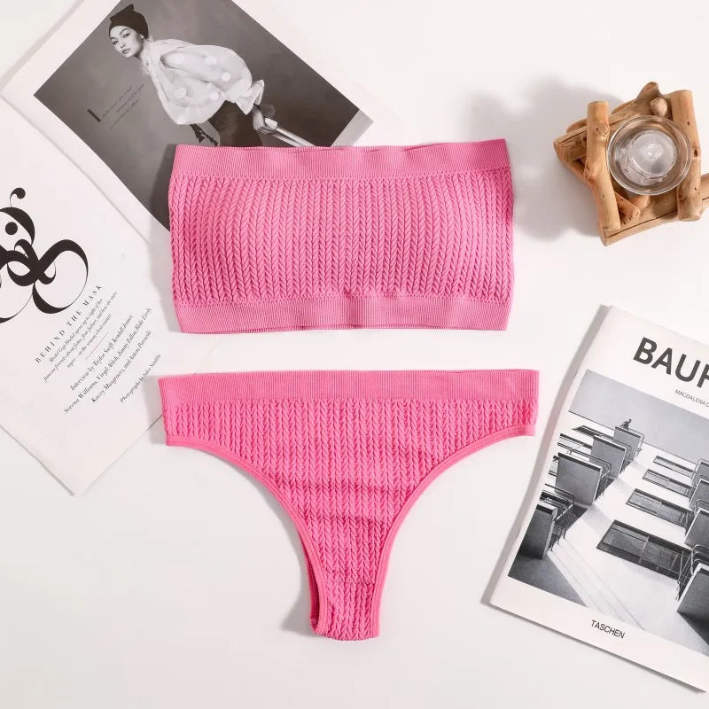 CowLost | product_id-women-strapless-push-up-bra-and-seamless-panties-lingerie-set |10