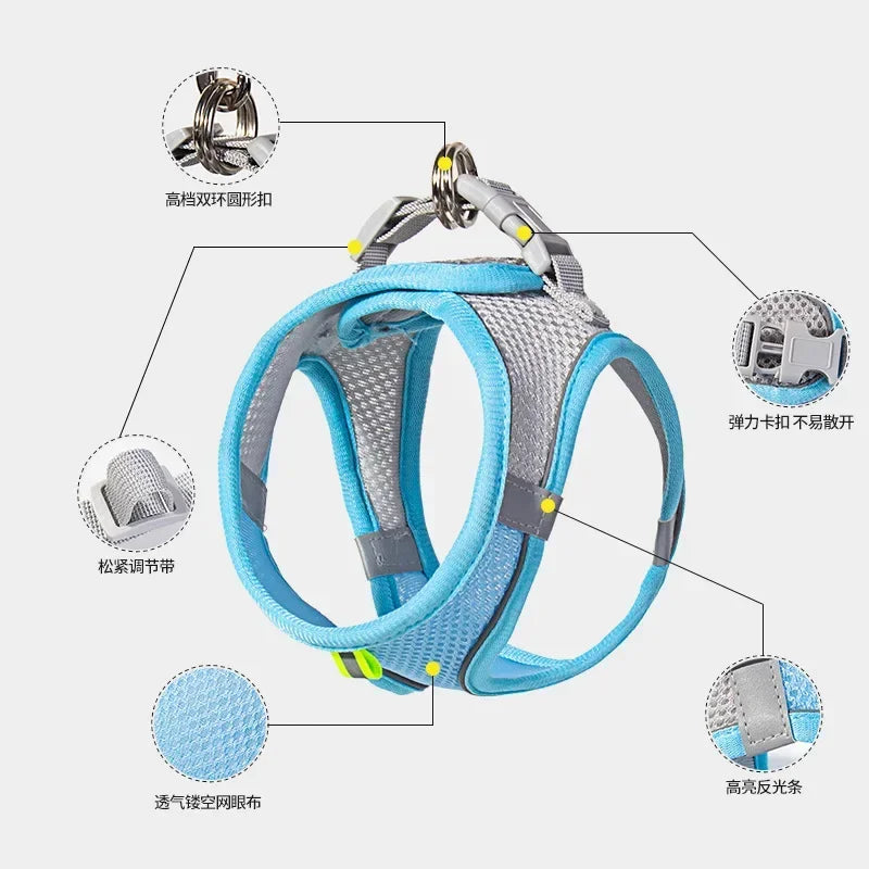 CowLost | dog-diapers-adjustable-harness-and-leash-set-for-small-dogs |2
