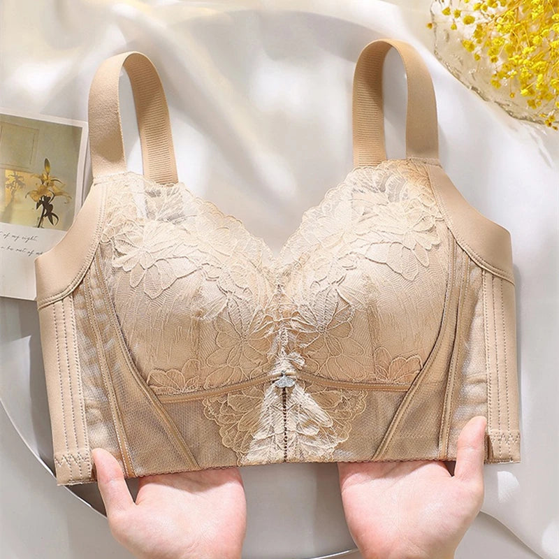 CowLost | large-size-sexy-lace-modal-womens-push-up-underwear-no-rims-thin-sports-bra-for-small-side-breasts |3
