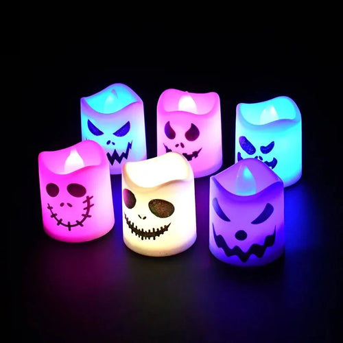 CowLost | 6pcs-halloween-led-ghost-pumpkin-candle-lights-for-party-and-home-decoration |1