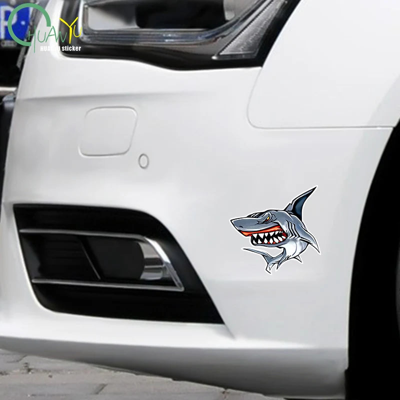 CowLost | funny-shark-colorful-styling-car-sticker |2