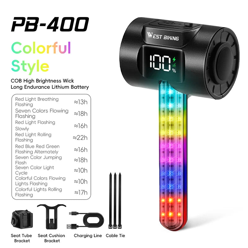 CowLost | west-biking-bicycle-taillight-power-display-intelligent-sensing-navigation-bike-rear-light-type-c-charging-led-mtb-bike-light |23