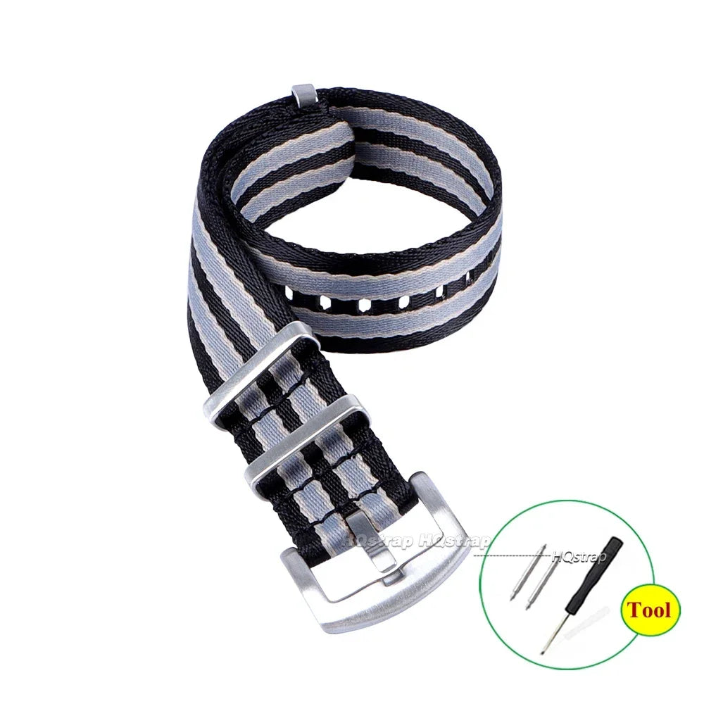 CowLost | product_id-nylon-braided-canvas-watch-band-18mm-22mm-soft-sport-military-strap-unisex |17