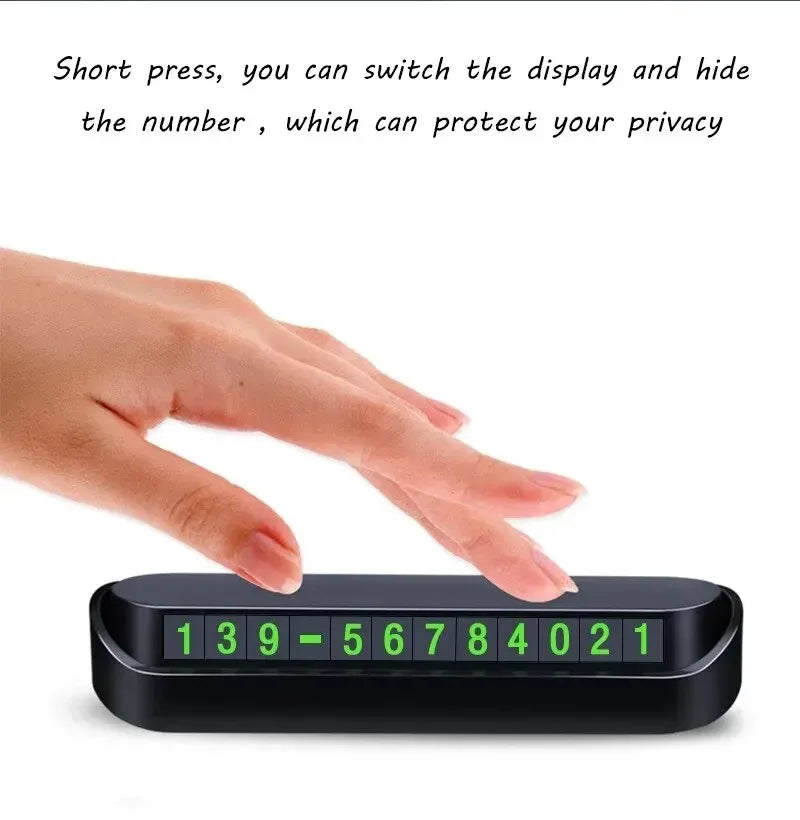 CowLost | mobile-phone-car-mounts-product_id-car-phone-number-card-temporary-parking-plate-13x2-5cm-anti-slip-holder |3