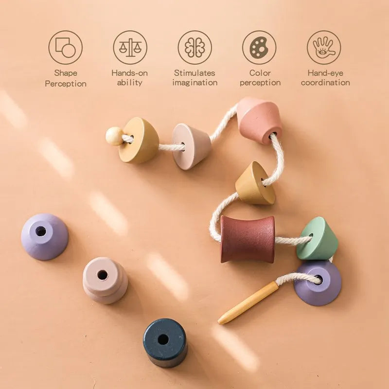 CowLost | baby-transport-accessories-baby-animal-montessori-threading-wooden-educational-toys-blocks |9