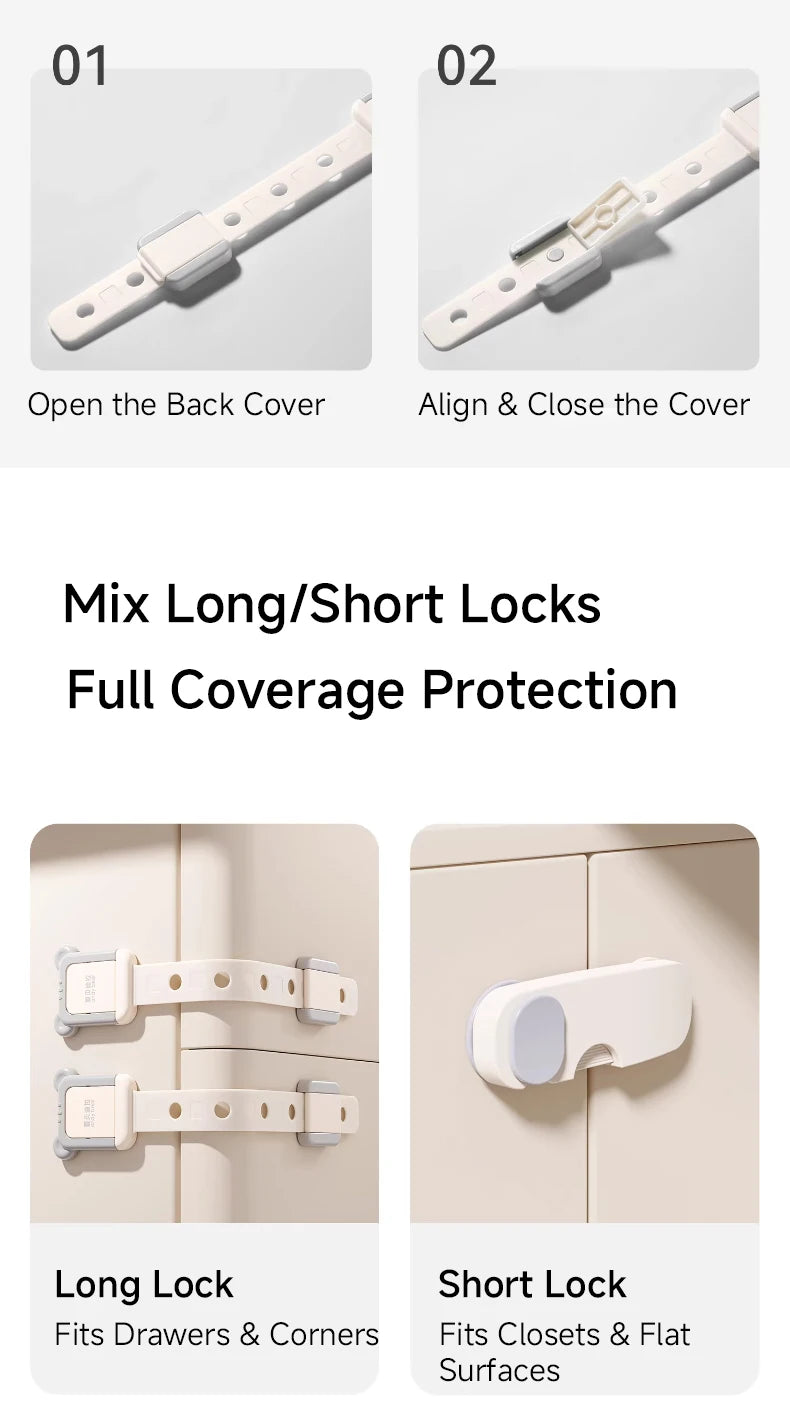 CowLost | aibedila-baby-safety-locks-adhesive-child-proof-cabinet-drawer-door-latches |12