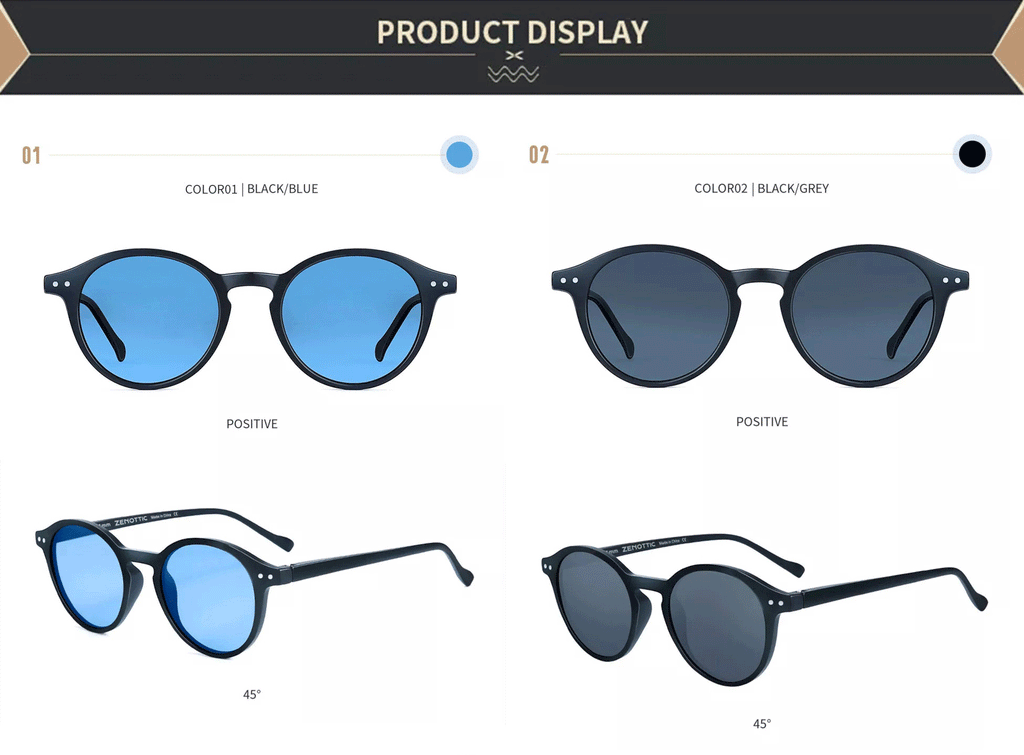 CowLost | zenottic-s-size-retro-circular-polarized-sunglasses |12
