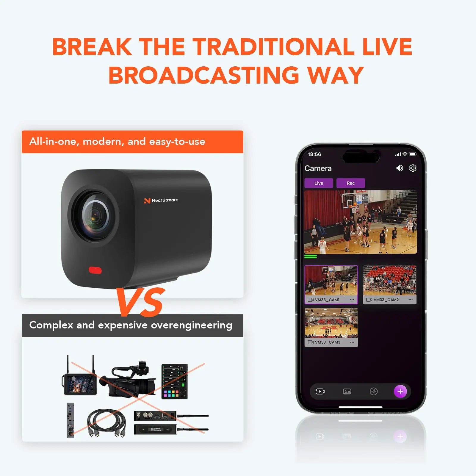 10x Optical Zoom Professional 1080p Wireless Streaming Camera Video