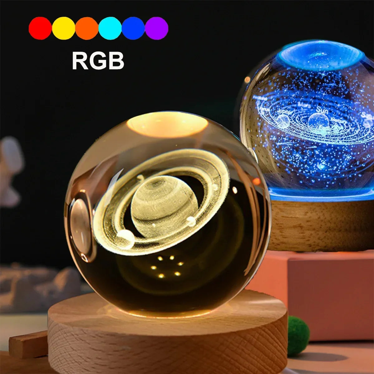 CowLost | product_id-6cm-rgb-cosmos-series-solar-powered-crystal-ball-night-light-milky-way-moon-ornament-gift |1