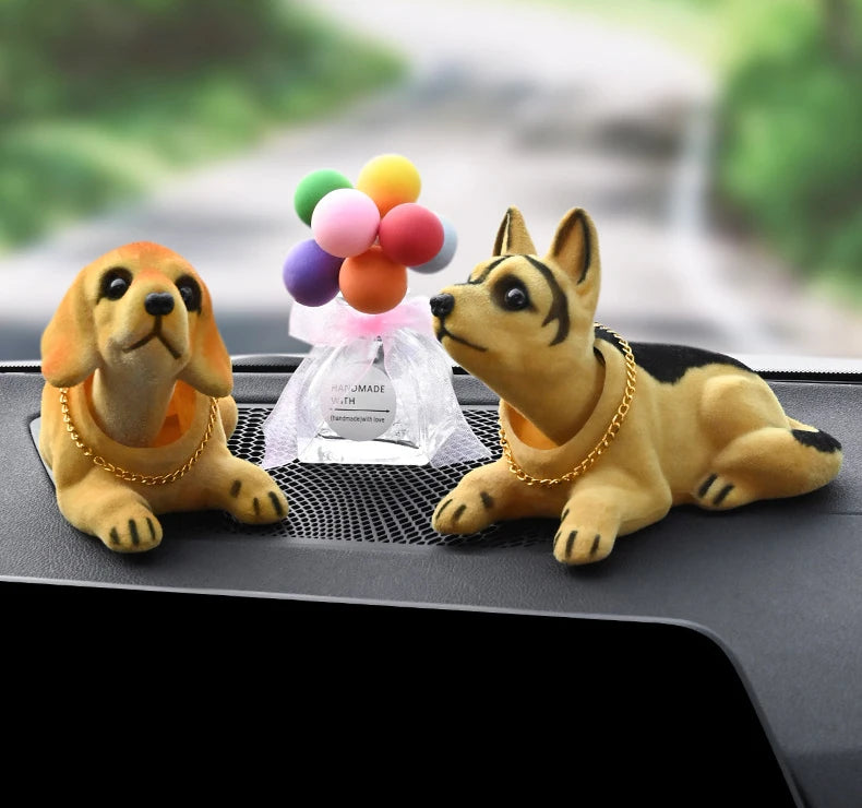 CowLost | car-doll-husky-beagle-st-bernard-shepherd-shake-head-dog-decoration-car-interior-decoration-cute-creative-gift-tabletop-ornament |7