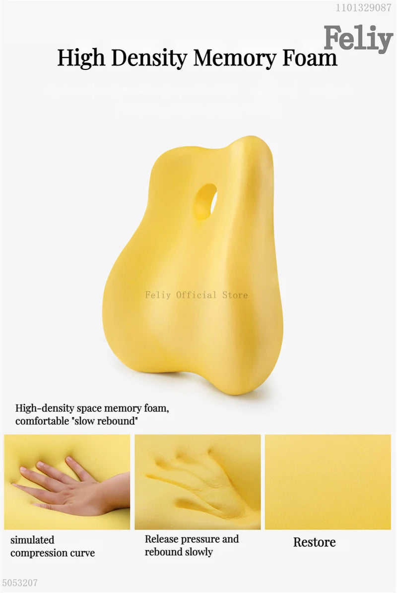 CowLost | memory-foam-office-chair-cushion-car-seat-support-waist-pillow-massage-lumbar-pain-relief-cushion-slow-rebound-orthopedic-pillow |13