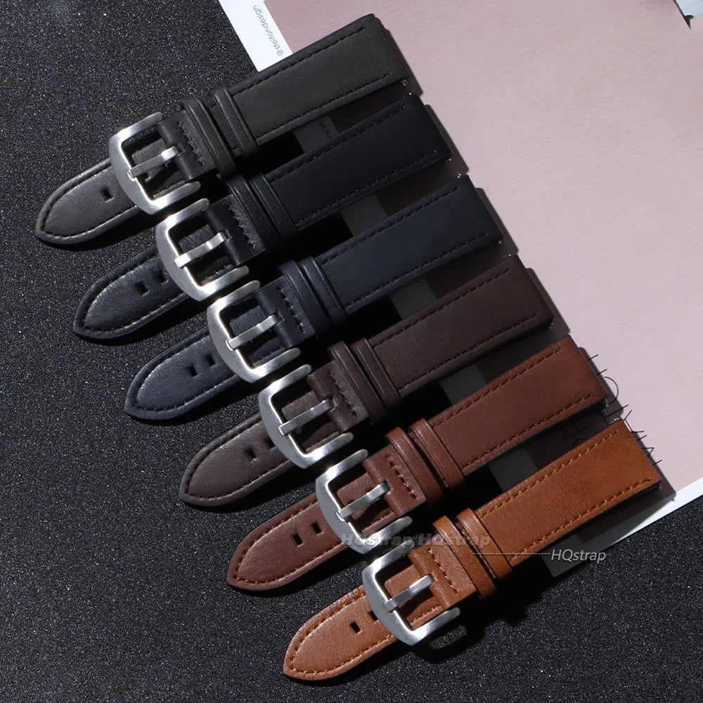CowLost | product_id-calfskin-leather-watch-band-for-huawei-18mm-20mm-22mm-with-silver-stainless-steel-buckle |3