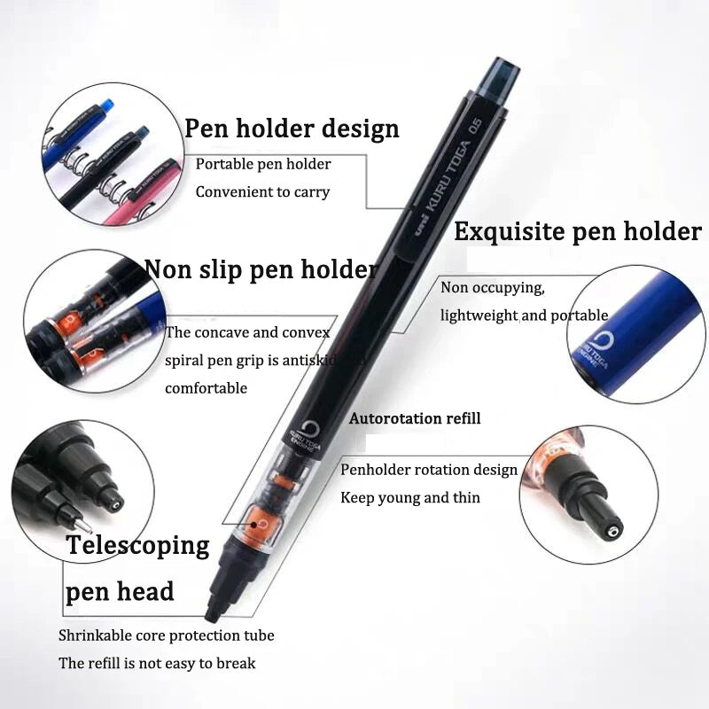 CowLost | product_id-uni-kuru-toga-m5-452-0-5mm-mechanical-pencil-low-center-gravity-japan-stationery |6