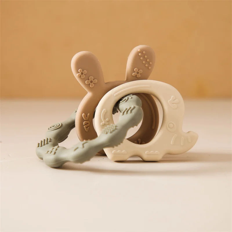 CowLost | baby-transport-accessories-silicone-animal-baby-teether-bracelet-0-12-months-anxiety-toy |12