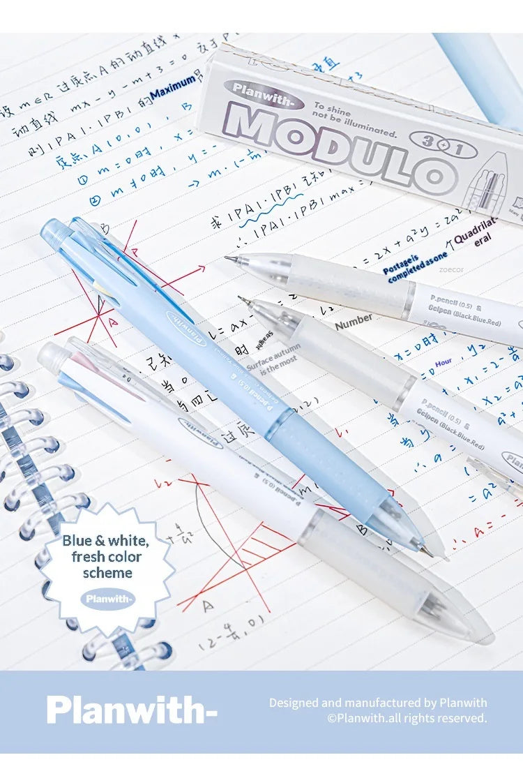 CowLost | product_id-planwith-3-color-gel-pen-with-mechanical-pencil-comfortable-grip-black-red-blue-ink-for-study-office |14