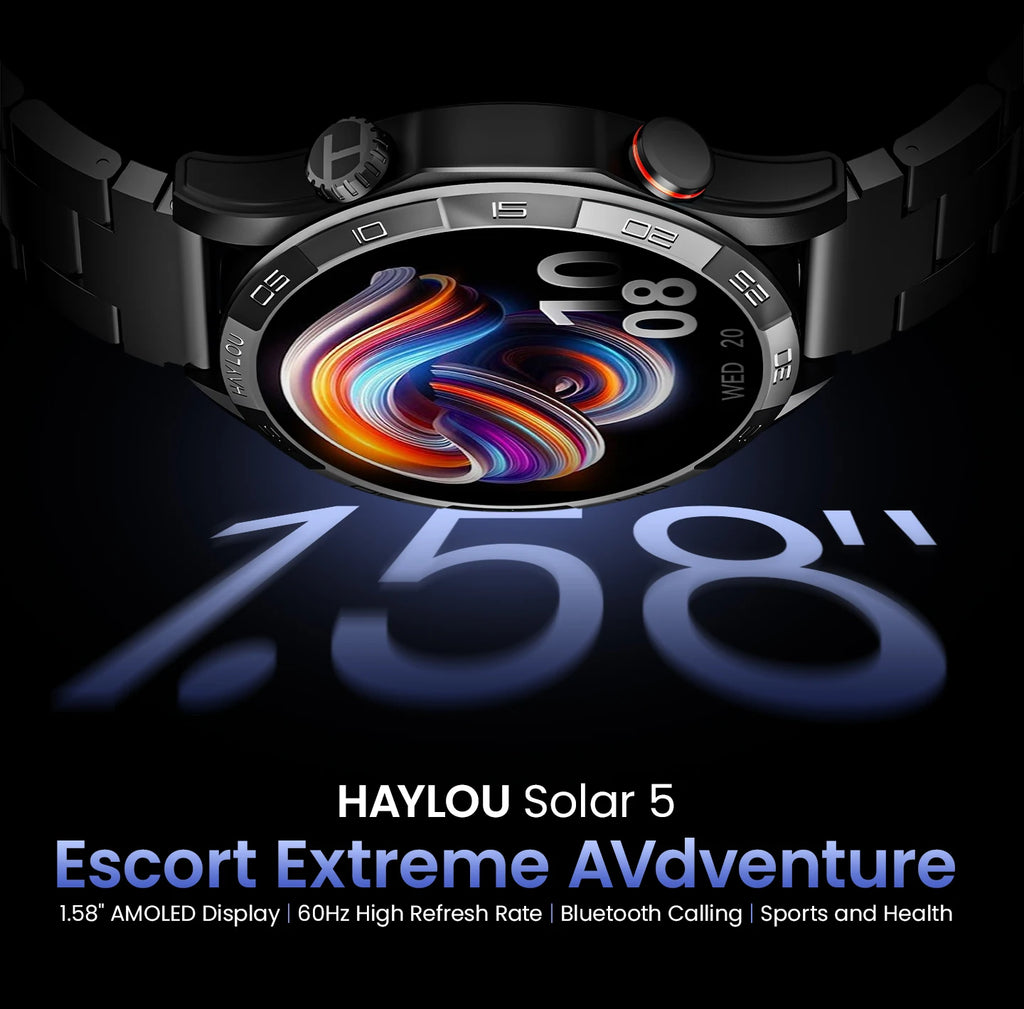 CowLost | haylou-solar-5-voice-calling-smartwatch-1-58-amoled-display |7