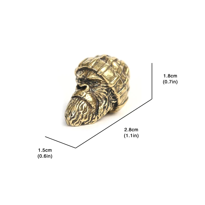 CowLost | beanie-gorilla-head-sculpture-edc-knife-charm-bracelet-and-keychain-accessories-diy-paracord-braided-lanyard-pendant-components |5