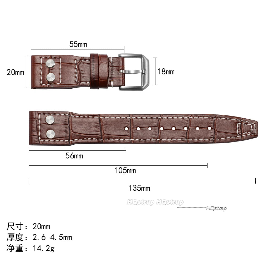 CowLost | bracelets-product_id-genuine-leather-watch-band-20mm-22mm-for-iwc-pilot-waterproof-cowhide-strap-unisex-sport-wristbelt |7