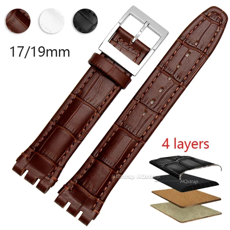 CowLost | product_id-hqstrap-genuine-leather-sweatproof-watch-strap-17mm-19mm-for-swatch-unisex |7