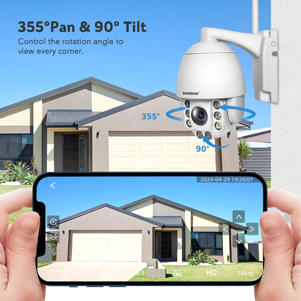 CowLost | wifi-ptz-ip-camera-8mp-5mp-5x-zoom-4g-two-way-audio-ai-auto-tracking-wireless-camera-outdoor-60m-ir-video-home-security-camera |2