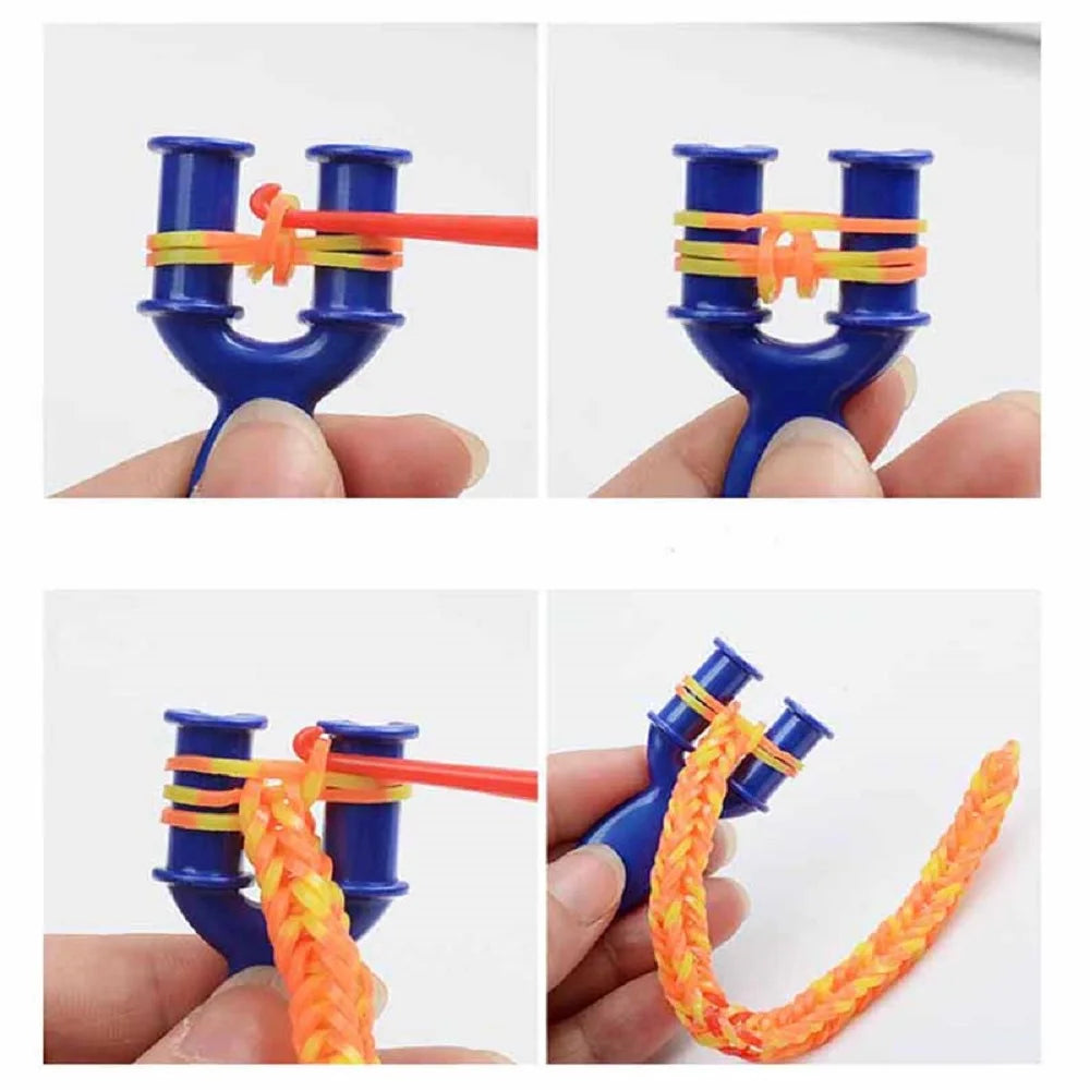 3000pcs Luminous Transparent Rubber Loom Bands for DIY Bracelets, Headwear, and Hair Ties