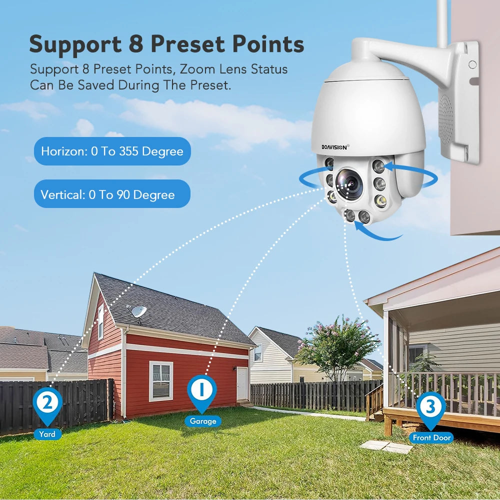 CowLost | wifi-ptz-ip-camera-8mp-5mp-5x-zoom-4g-two-way-audio-ai-auto-tracking-wireless-camera-outdoor-60m-ir-video-home-security-camera |4