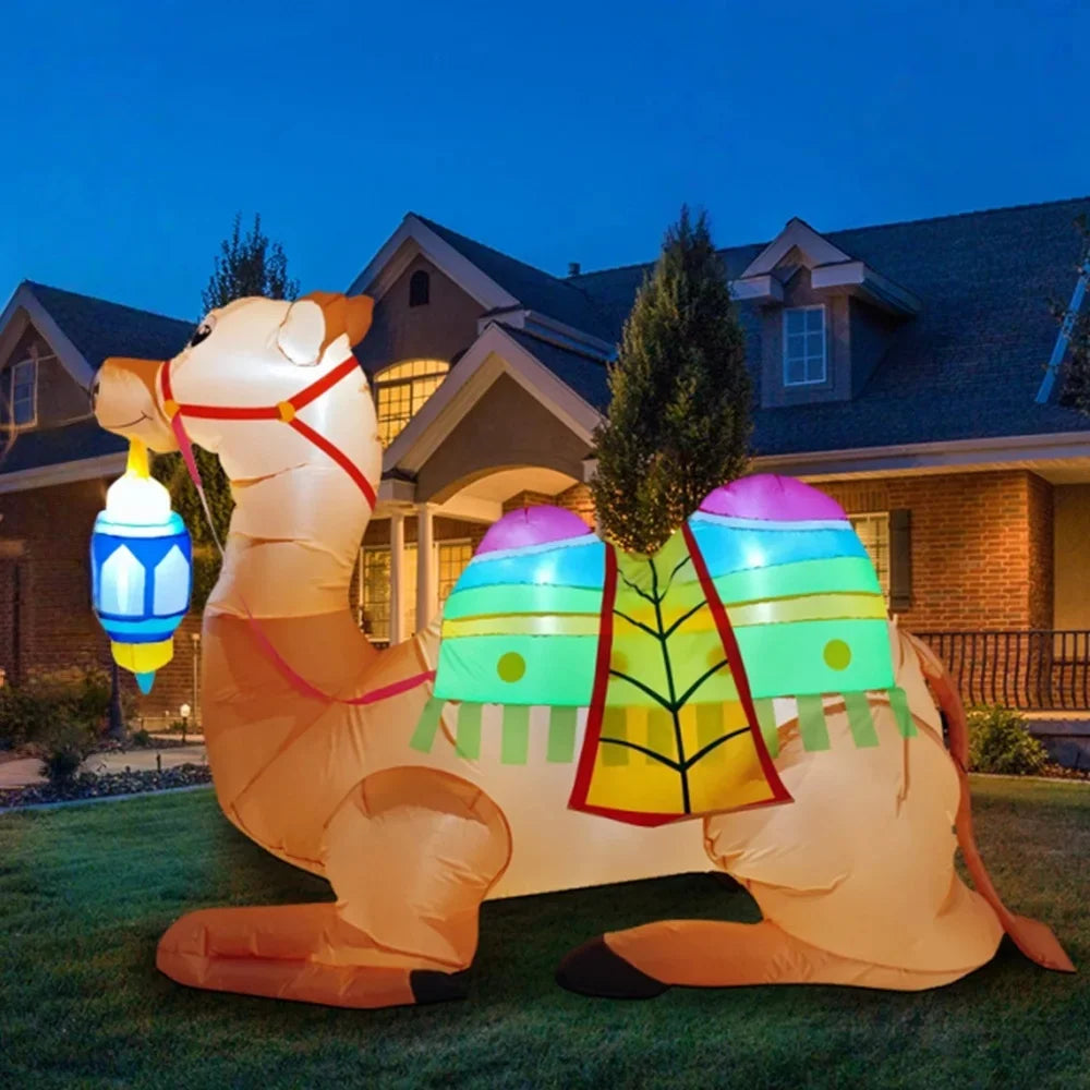 CowLost | 1-8m-6ft-ramadan-inflatable-camel-decoration-built-in-led-lights |1