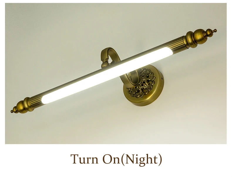 CowLost | product_id-bronze-mirror-led-wall-lamp-8w-51cm-antique-gold-for-bedroom-bathroom |14